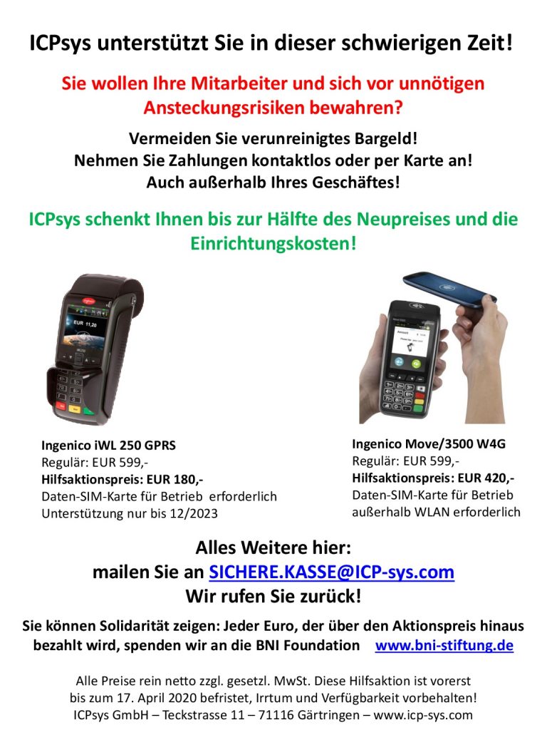 Corona Hilfe 2020 Flyer